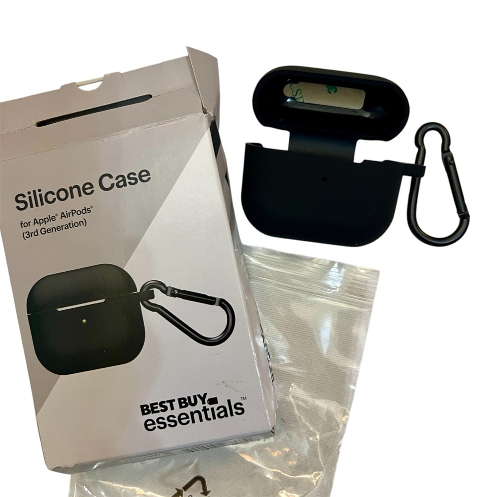 5/$20 Best Buy Essentials Black Silicone AirPods Case 3rd generation